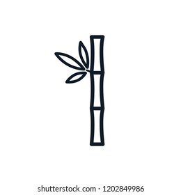 Bamboo Icon Nature Vector Logo Template