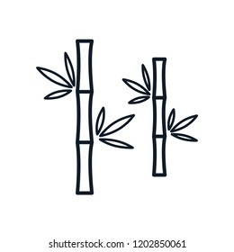 Bamboo icon nature vector logo template