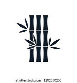 Bamboo icon nature vector logo template