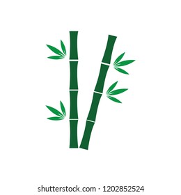 Bamboo icon nature vector logo template