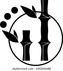 Bamboo icon nature vector logo template