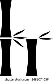 Bamboo icon nature vector logo template