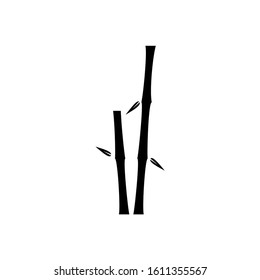 Bamboo icon nature vector logo template
