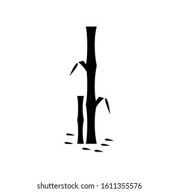 Bamboo icon nature vector logo template