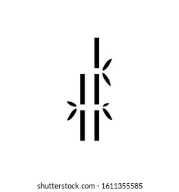 Bamboo icon nature vector logo template