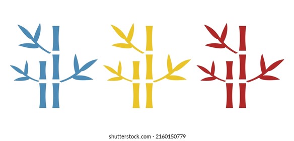 Bamboo icon on a white background, vector illustration