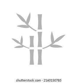 Icono de bambú sobre fondo blanco, ilustración vectorial