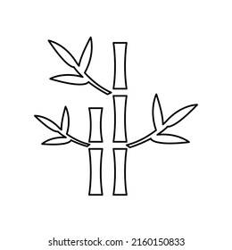 Bamboo icon on a white background, vector illustration