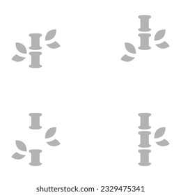 icono de bambú en fondo blanco, ilustración vectorial