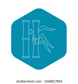 Bamboo icon. Outline illustration of bamboo vector icon for web