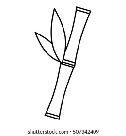 Bamboo icon. Outline illustration of bamboo vector icon for web