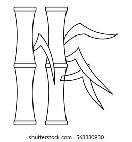 Bamboo icon. Outline illustration of bamboo vector icon for web