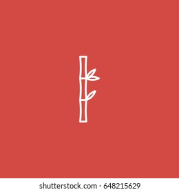 bamboo icon. sign design. red background
