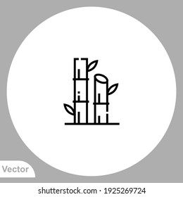 Bamboo icon sign vector,Symbol, logo illustration for web and mobile