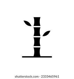 icono de bambú diseño simple en fondo blanco