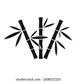 Bamboo icon. Simple illustration of bamboo vector icon for web design isolated on white background