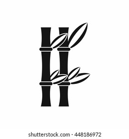 Bamboo icon in simple style isolated vector illustration. Trees and plants symbol