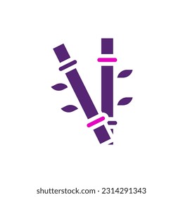 Bamboo icon solid purple pink colour chinese new year vector element and symbol perfect.