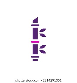 Bamboo icon solid purple pink colour chinese new year vector element and symbol perfect.