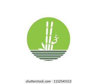 Bamboo icon spa logo design vector illustration