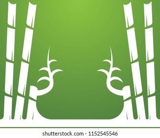 Bamboo icon spa logo design vector illustration