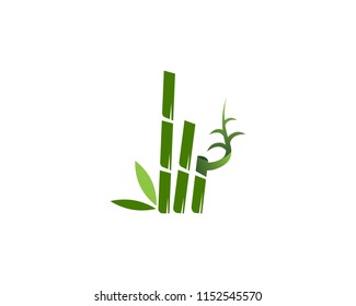 Bamboo icon spa logo design vector illustration