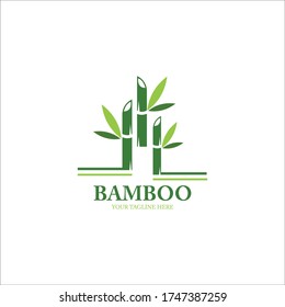 Icono de bambú logotipo de spa diseño vector ilustración