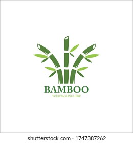 Bamboo icon spa logo design vector illustration