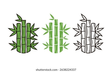 bamboo icon symbol template collection logo design vector illustration