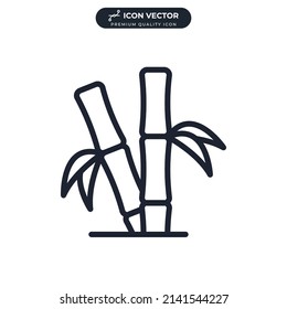 bamboo icon symbol template for graphic and web design collection logo vector illustration