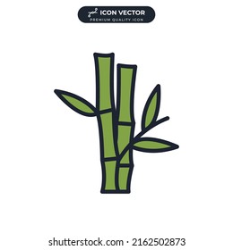 bamboo icon symbol template for graphic and web design collection logo vector illustration