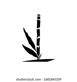 Bamboo icon in trendy flat design