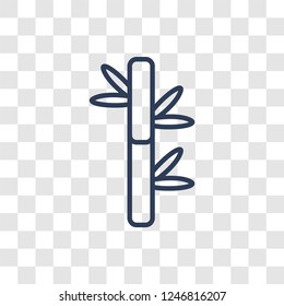 Bamboo icon. Trendy linear Bamboo logo concept on transparent background from Fruits and vegetables collection