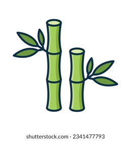 bamboo icon vector design temp[late in white background