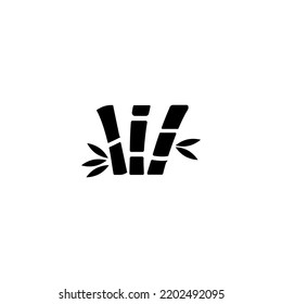 plantillas de diseño de vectores de iconos de bambú 