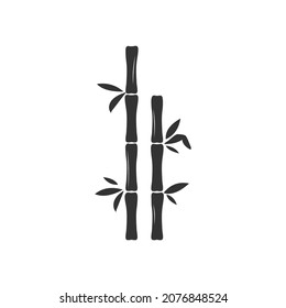 Vector de iconos de bambú. Señal plana de Bambú