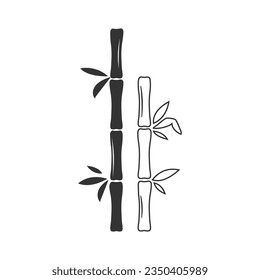 Bamboo icon vector. Bamboo flat sign