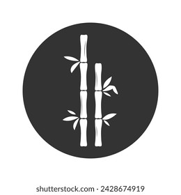Icono de bambú vector. Signo plano de bambú