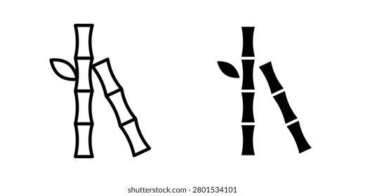 Bamboo icon vector, illustration icon set.