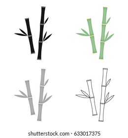 Bamboo icon of vector illustration for web and mobile