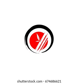 bamboo icon vector logo