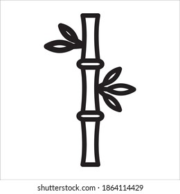 Bamboo Icon Vector Logo Template Illustration