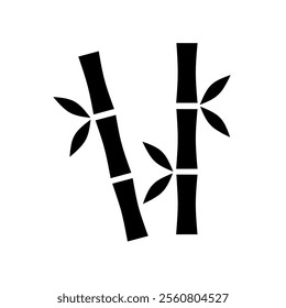 bamboo icon vector on white background