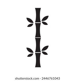 Vector de icono de bambú. signo de bambú ilustración de estilo de moda plana sobre fondo blanco..eps