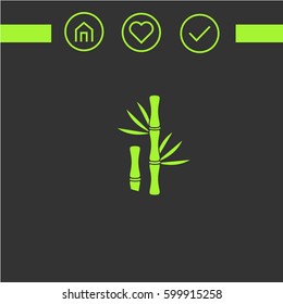 bamboo icon vector. Simple web icon.logo design.