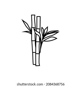 Diseño de plantillas vectoriales de iconos de bambú