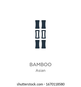 Bamboo icon vector. Trendy flat bamboo icon from asian collection isolated on white background. Vector illustration can be used for web and mobile graphic design, logo, eps10