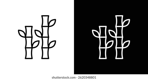 Bamboo icon vector for web and mobile app. Symbol isolated.