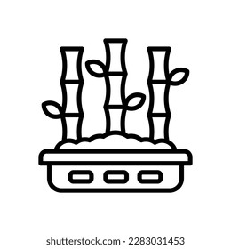 bamboo icon for your website, mobile, presentation, and logo design.