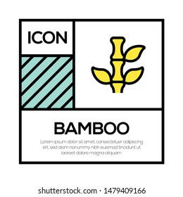 BAMBOO AND ILLUSTRATION ICON CONCEPT